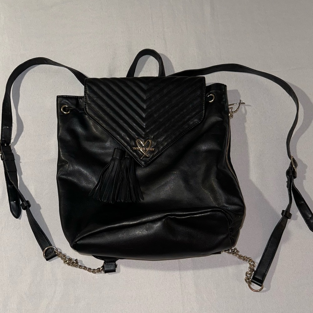 Victoria’s Secret Backpack Drawstring Bagpack Adjustable Secret Pocket Signature